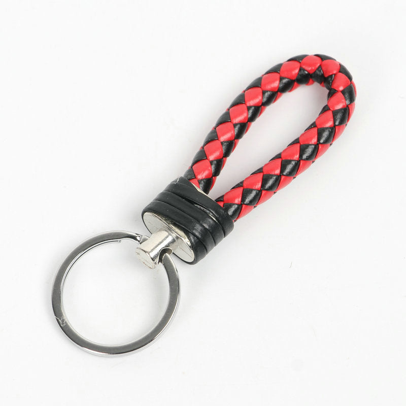 Wholesale Braided Color Leather Rope Keychain